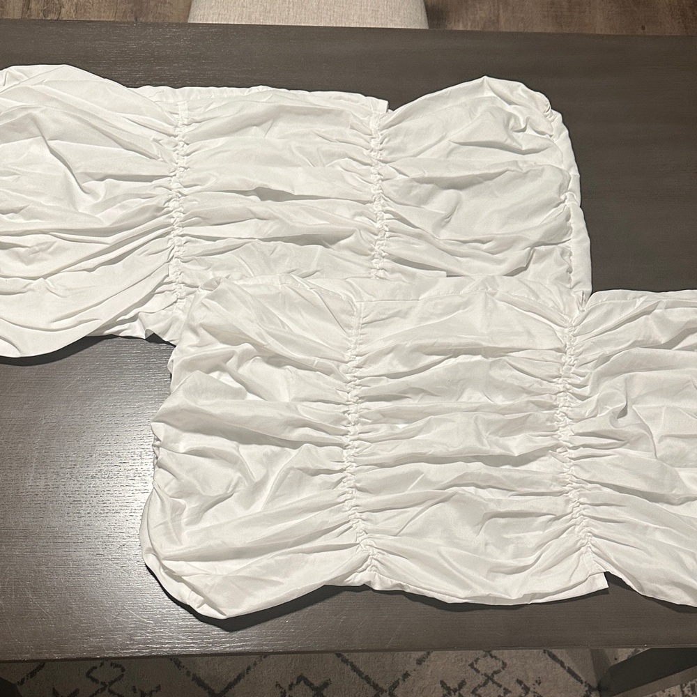 White shams for full size pillows.